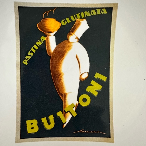 POTTERY BARN 10" PASTA BOWL VINTAGE PASTA "PASTINA GLUTINATA BUITONI" Posters - Picture 3 of 9